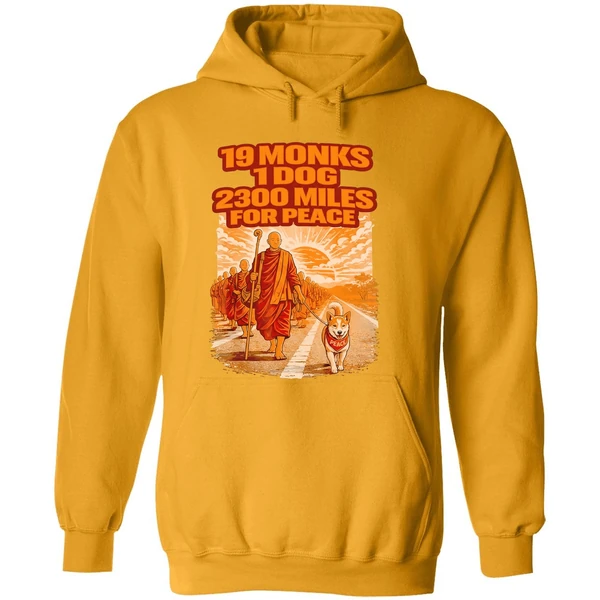 Walk For Peace Buddhist Monks Inspirational Journey Hoodie