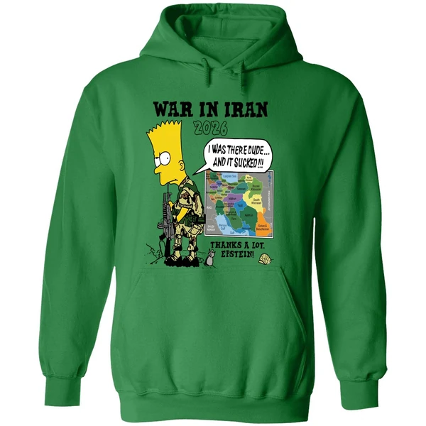 War In Iran Thanks A Lot Epstein The Simpsons Hoodie - Image 2