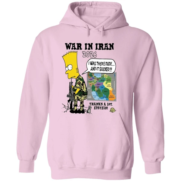 War In Iran Thanks A Lot Epstein The Simpsons Hoodie - Image 5