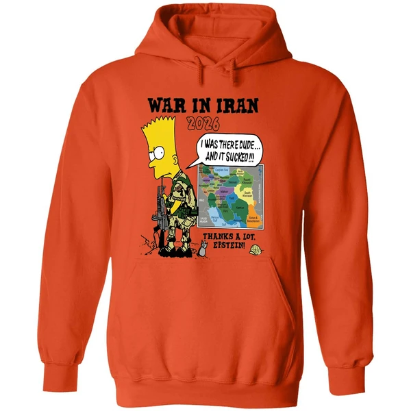 War In Iran Thanks A Lot Epstein The Simpsons Hoodie - Image 6