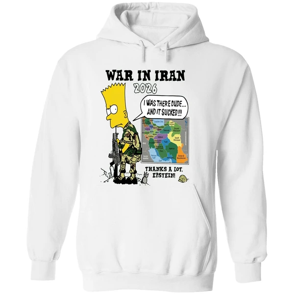 War In Iran Thanks A Lot Epstein The Simpsons Hoodie - Image 8