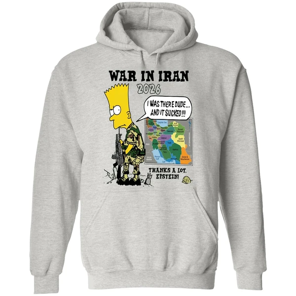 War In Iran Thanks A Lot Epstein The Simpsons Hoodie - Image 9