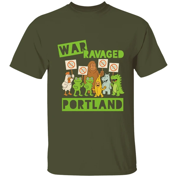 War Ravaged Portland Shirt Anti Fascism Frog Shirt - Image 3