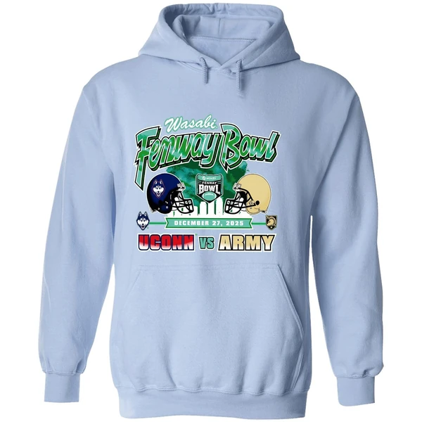 Wasabi Fenway Bowl Uconn Huskies Vs Army Black Knights Football Hoodie - Image 4