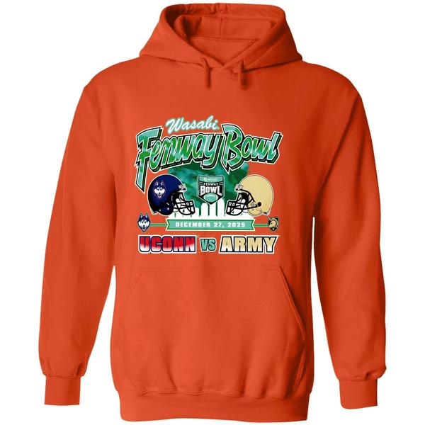 Wasabi Fenway Bowl Uconn Huskies Vs Army Black Knights Football Hoodie - Image 6