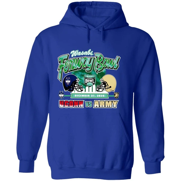 Wasabi Fenway Bowl Uconn Huskies Vs Army Black Knights Football Hoodie - Image 7
