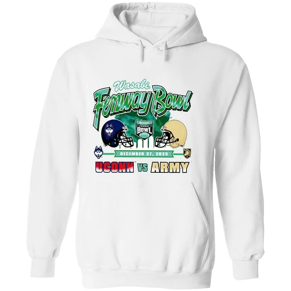 Wasabi Fenway Bowl Uconn Huskies Vs Army Black Knights Football Hoodie - Image 8
