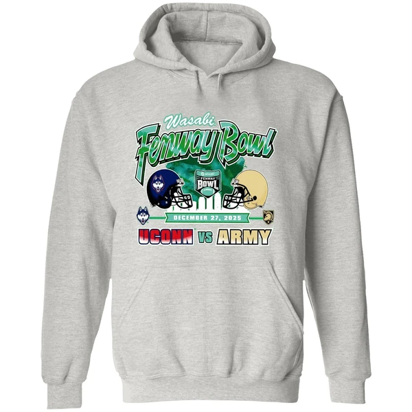 Wasabi Fenway Bowl Uconn Huskies Vs Army Black Knights Football Hoodie - Image 9
