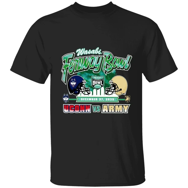 Wasabi Fenway Bowl Uconn Huskies Vs Army Black Knights Football Shirt