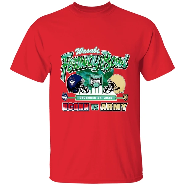 Wasabi Fenway Bowl Uconn Huskies Vs Army Black Knights Football Shirt - Image 7