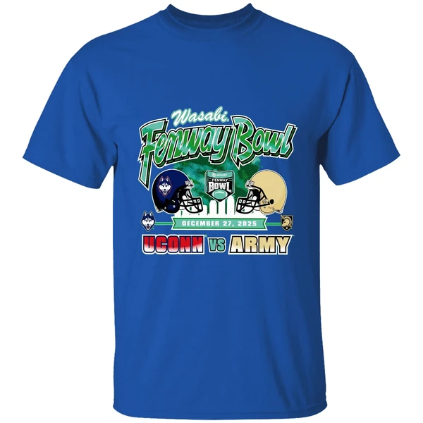 Wasabi Fenway Bowl Uconn Huskies Vs Army Black Knights Football Shirt - Image 8