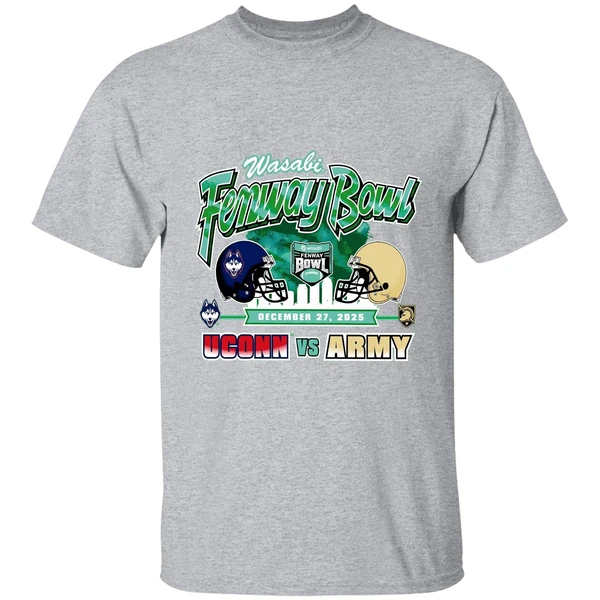 Wasabi Fenway Bowl Uconn Huskies Vs Army Black Knights Football Shirt - Image 9