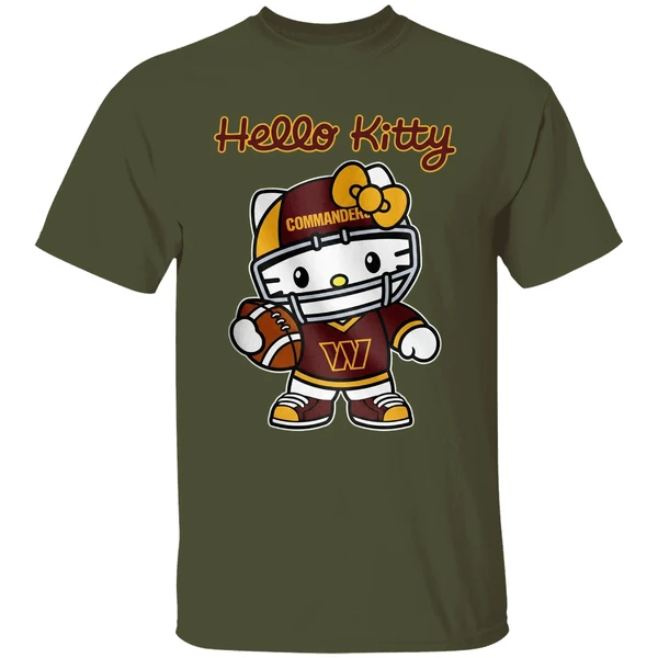 washington-commanders-hello-kitty-shirt-militarygreen