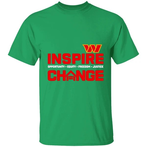 Washington Commanders Inspire Change Opportunity Equity Freedom Justice 2025 Shirt - Image 2