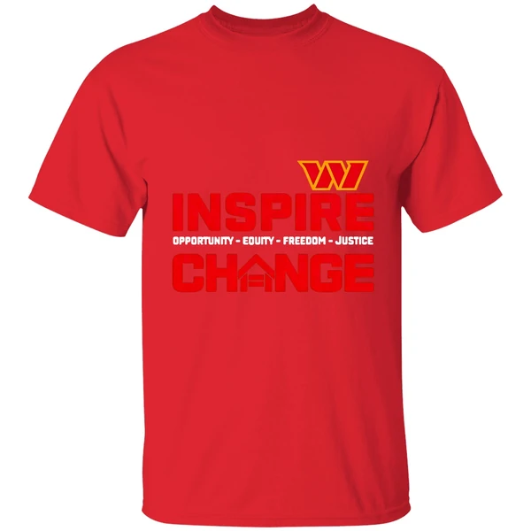 Washington Commanders Inspire Change Opportunity Equity Freedom Justice 2025 Shirt - Image 7