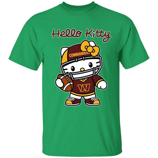 Washington Commanders Nfl Hello Kitty Shirt - Image 2