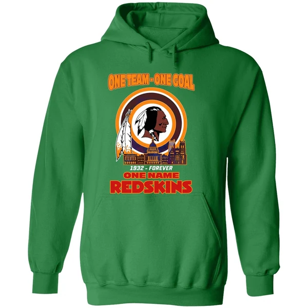 Washington Commanders One Team One Goal 1932 Forever One Name Redskins Hoodie - Image 2