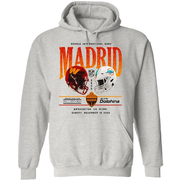 Washington Commanders Vs Miami Dolphins Madrid International Games Hoodie - Image 9