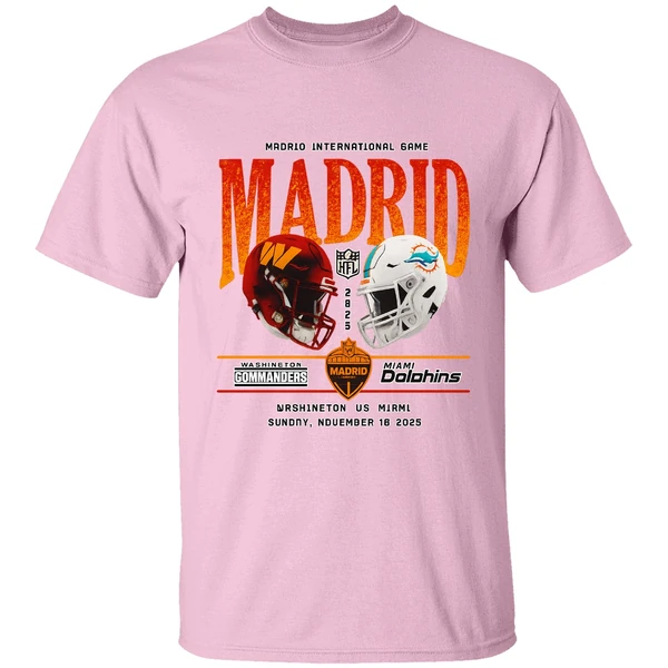 Washington Commanders Vs Miami Dolphins Madrid International Games Shirt - Image 2