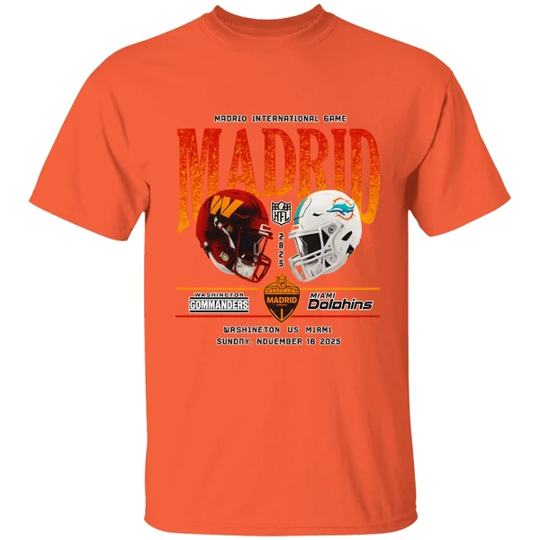 Washington Commanders Vs Miami Dolphins Madrid International Games Shirt - Image 3
