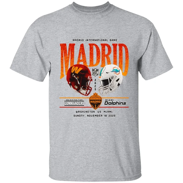 Washington Commanders Vs Miami Dolphins Madrid International Games Shirt - Image 6
