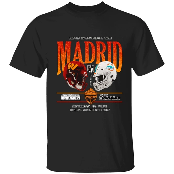 Washington Commanders Vs Miami Dolphins Madrid International Games Shirt - Image 7