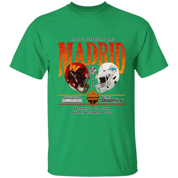 Washington Commanders Vs Miami Dolphins Madrid International Games Shirt - Image 8