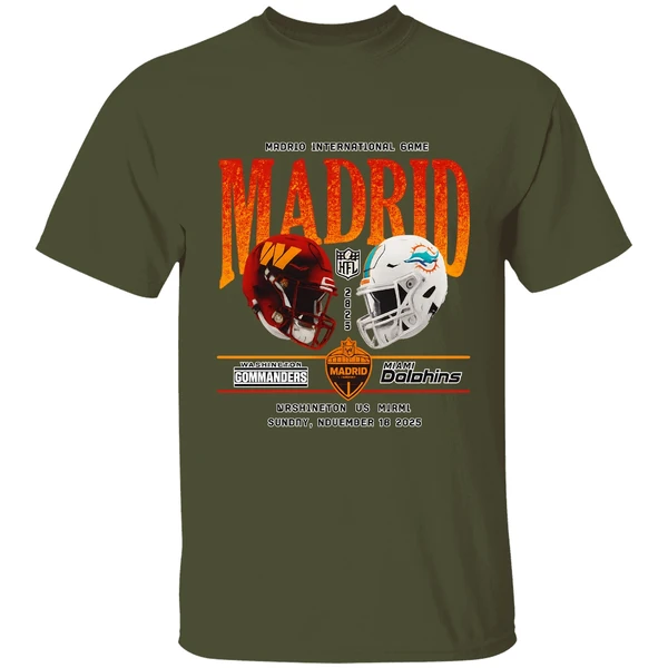 Washington Commanders Vs Miami Dolphins Madrid International Games Shirt - Image 9