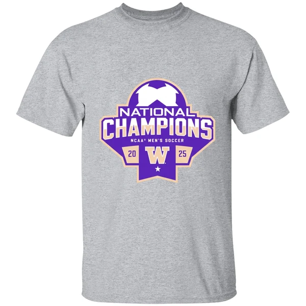 Washington Husky 2025 Ncaa Mens Soccer National Champions Shirt - Image 9