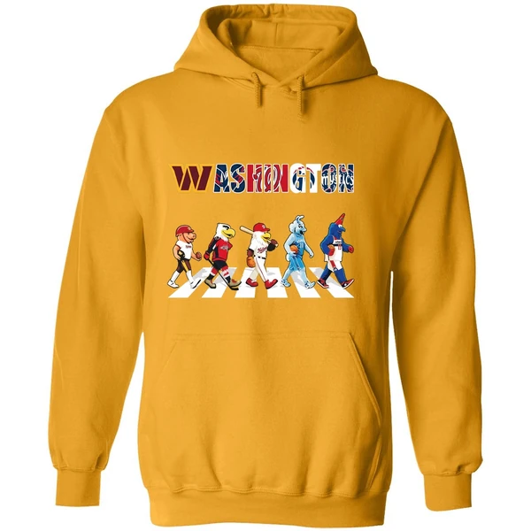 Washington Mascot Chibi Walking Abbey Road 2025 Hoodie