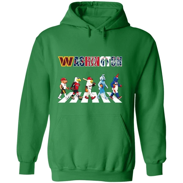 Washington Mascot Chibi Walking Abbey Road 2025 Hoodie - Image 2