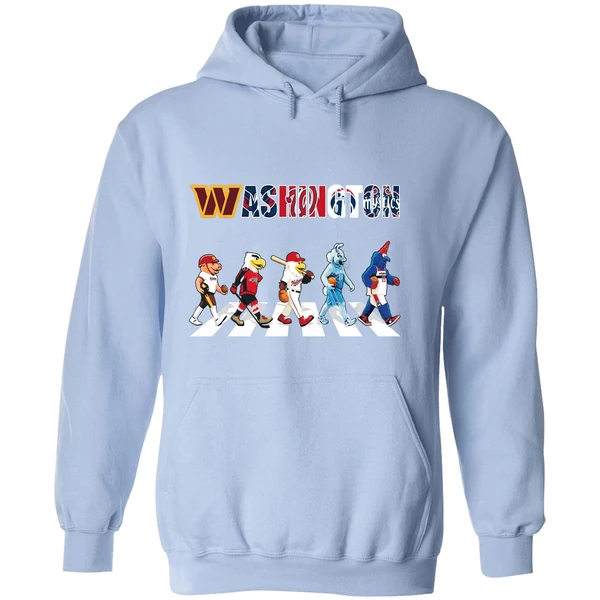 Washington Mascot Chibi Walking Abbey Road 2025 Hoodie - Image 4