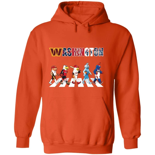 Washington Mascot Chibi Walking Abbey Road 2025 Hoodie - Image 6
