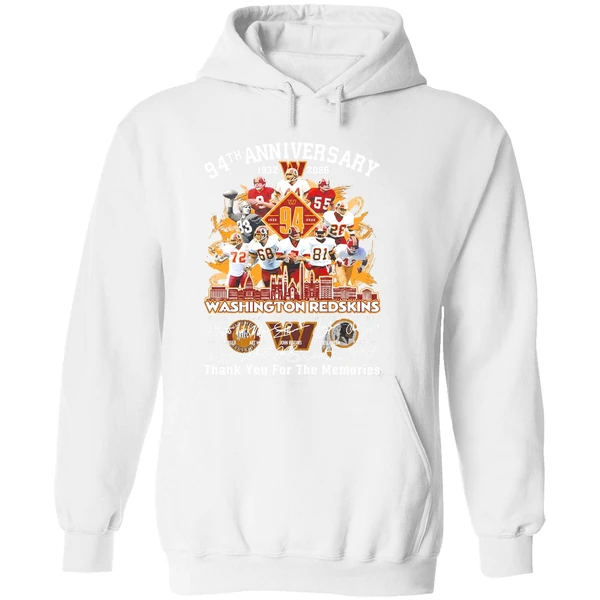 Washington Redskins 1932 2025 94th Anniversary Thank You For The Memories Hoodie - Image 8