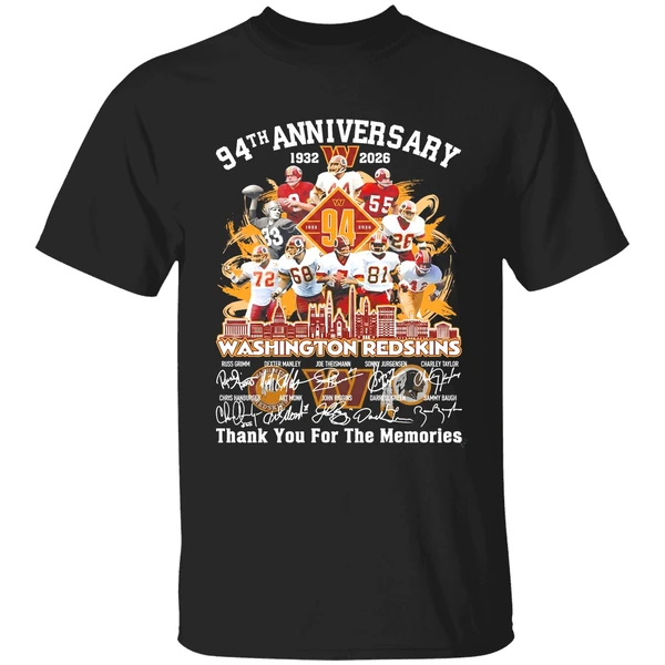 Washington Redskins 1932 2025 94th Anniversary Thank You For The Memories Shirt