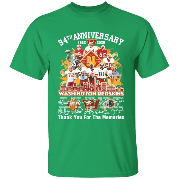 Washington Redskins 1932 2025 94th Anniversary Thank You For The Memories Shirt - Image 2