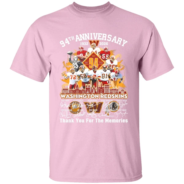 Washington Redskins 1932 2025 94th Anniversary Thank You For The Memories Shirt - Image 3