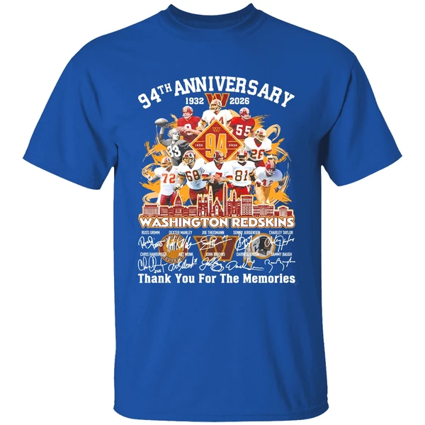 Washington Redskins 1932 2025 94th Anniversary Thank You For The Memories Shirt - Image 8