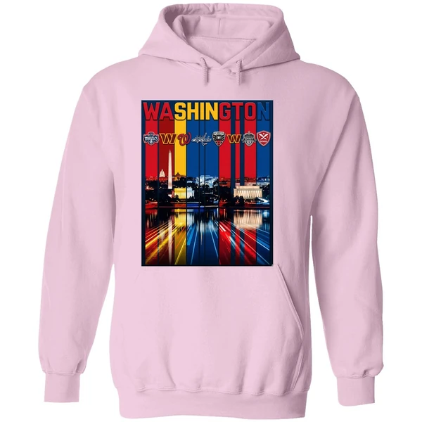 Washington Sports Team Logo City Skyline Hoodie - Image 5