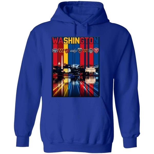 Washington Sports Team Logo City Skyline Hoodie - Image 7