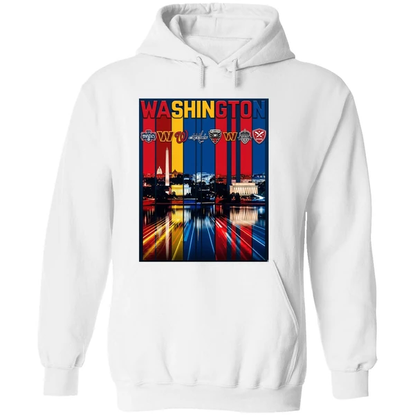 Washington Sports Team Logo City Skyline Hoodie - Image 8