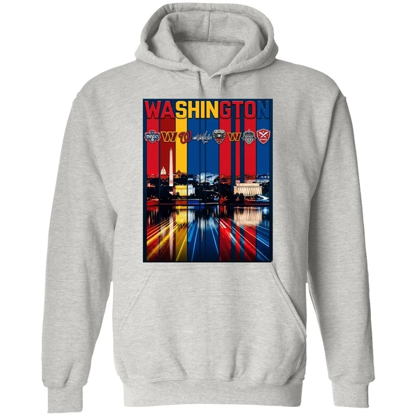 Washington Sports Team Logo City Skyline Hoodie - Image 9