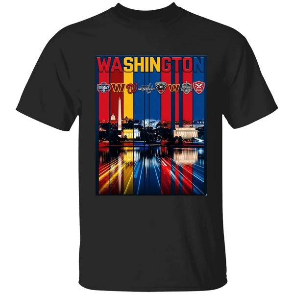 Washington Sports Team Logo City Skyline Shirt