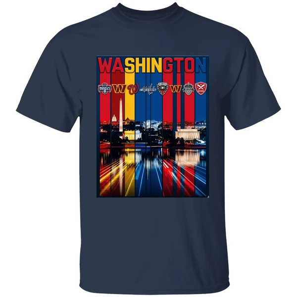 Washington Sports Team Logo City Skyline Shirt - Image 5