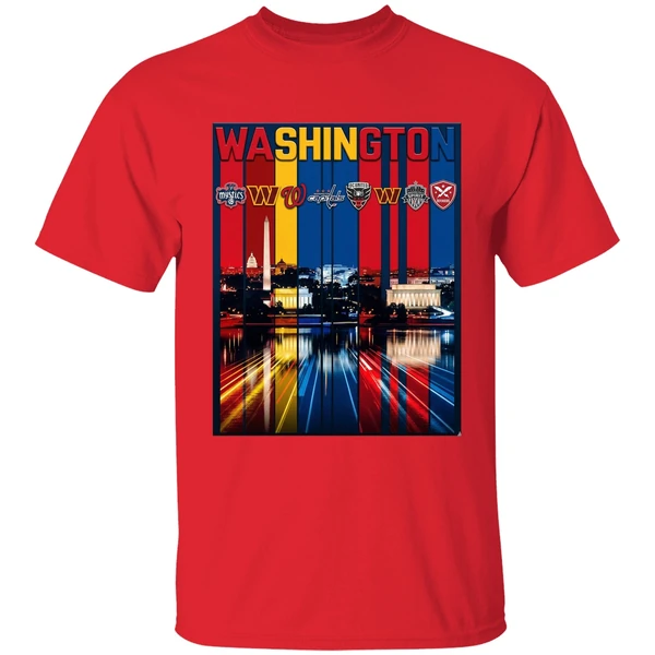 Washington Sports Team Logo City Skyline Shirt - Image 7