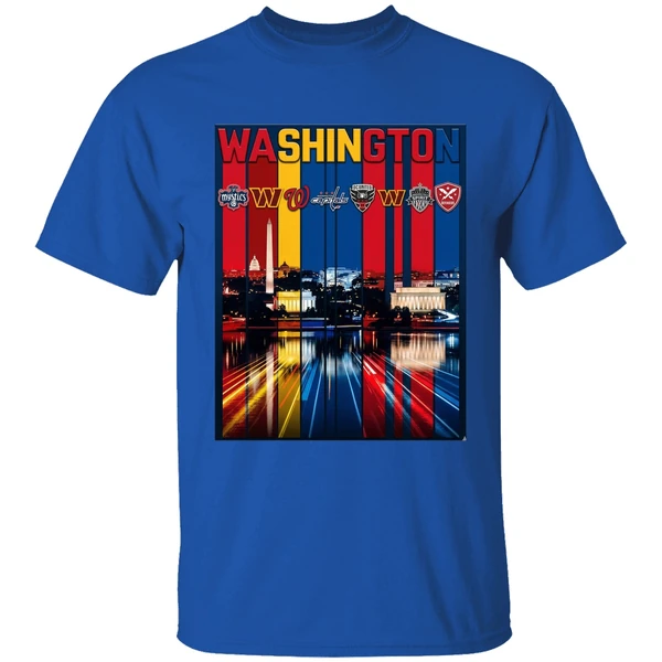 Washington Sports Team Logo City Skyline Shirt - Image 8