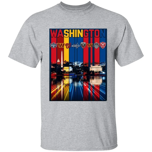 Washington Sports Team Logo City Skyline Shirt - Image 9