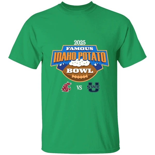 Washington State Cougars Vs Utah State Aggies Famous Idaho Potato Bowl 2025 Shirt - Image 2
