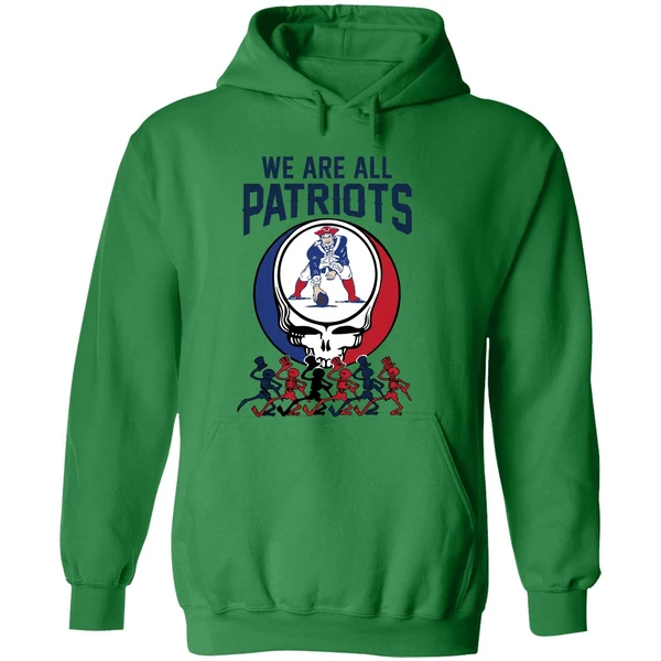 We Are All New England Patriots And Grateful Dead Crossover Hoodie - Image 2
