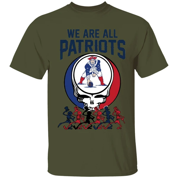 We Are All New England Patriots And Grateful Dead Crossover Shirt - Image 9